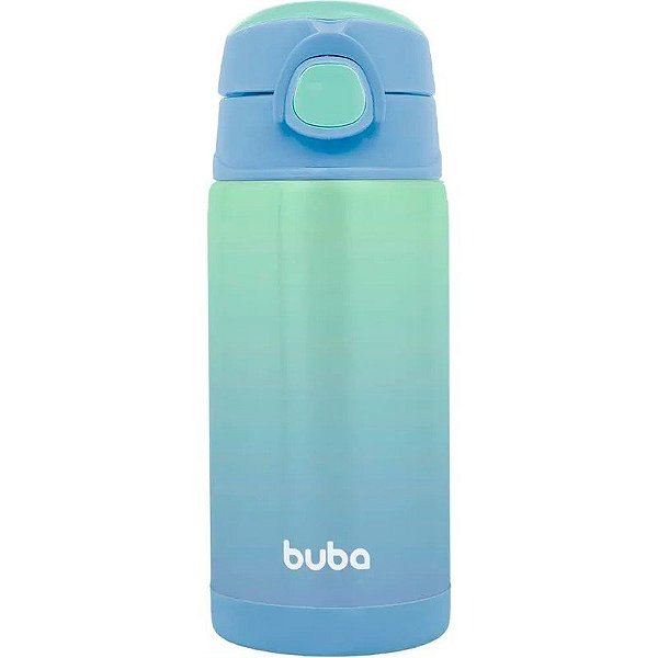 Copo Térmico BUBA 15933 com Canudo Azul Degradê