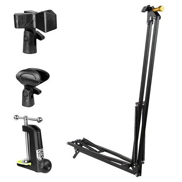 Suporte Articulado de Mesa para Microfone Kool Sound RP-1 - Preto