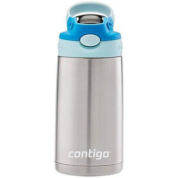 Garrafa Térmica Contigo Verde e Azul 384ML - Ideal para Bebidas Quentes e Frias