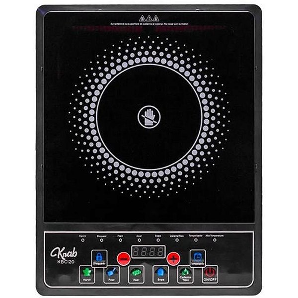 Cozinha Elétrica Infravermelho Krab KBCI20 - 2000W/LED - 110V - Preto