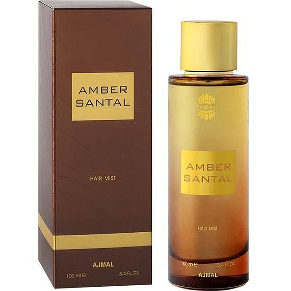Perfume Capilar Ajmal Amber Santal Unissex 100Ml Para Aromatização E Cuidados Dos Fios