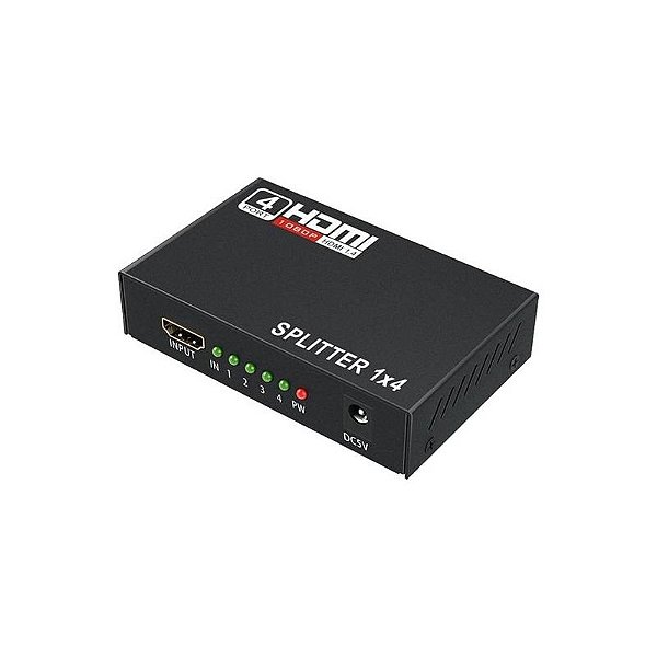 Divisor HDMI HLD 4 Portas - Full HD 1080P 1x4 para Conexões de Vídeo