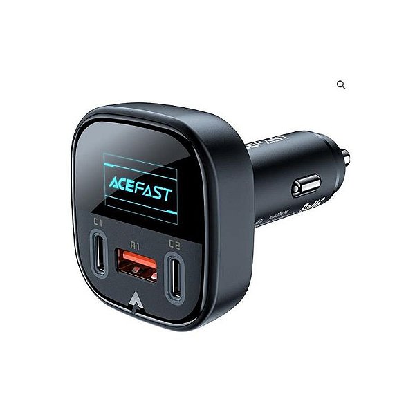 Carregador Veicular Acefast B5 101W 2 USB-C e 1 USB-A - Preto