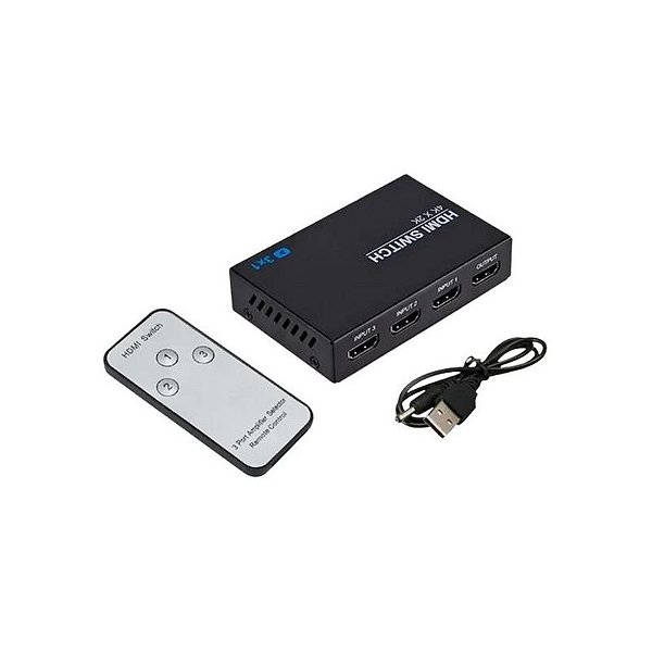 Switch HDMI A-HD03 5 Portas para Satélite - Preto