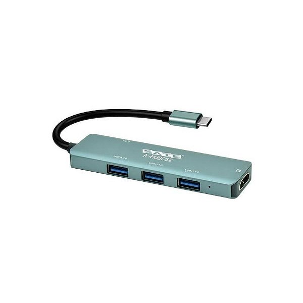 Hub USB-C 3.1 5 Portas com HDMI e USB 3.0 - A-HUBC52 - Cinza