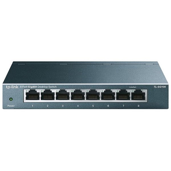 Switch Tp-Link Desktop 8 Portas Gigabit Ethernet 10/100/1000 Mbps