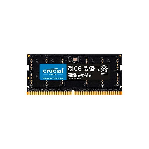 Memória RAM Crucial 8GB DDR5 5600MT/s para Notebooks - Modelo CT8G56C46S5