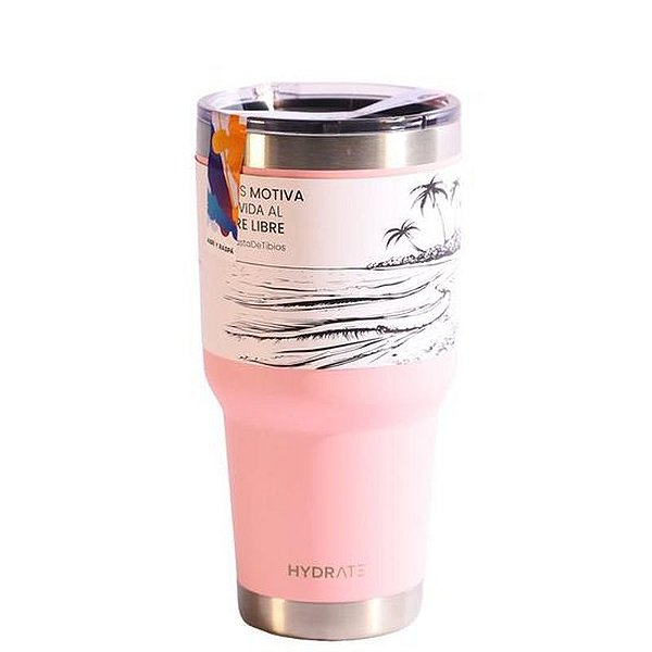 Copo Hidratante Rosé 887 ML - Estilo Sofisticado e Elegante