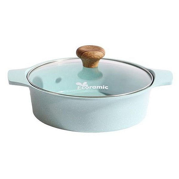 Caçarola Cerâmica Ecoramic com Tampa Verde - 22CM