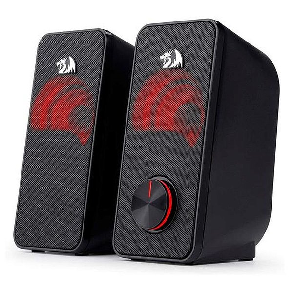 Caixa de Som Redragon Stentor GS500 para Gamers - Conexões USB e P2 Auxiliar - Preto
