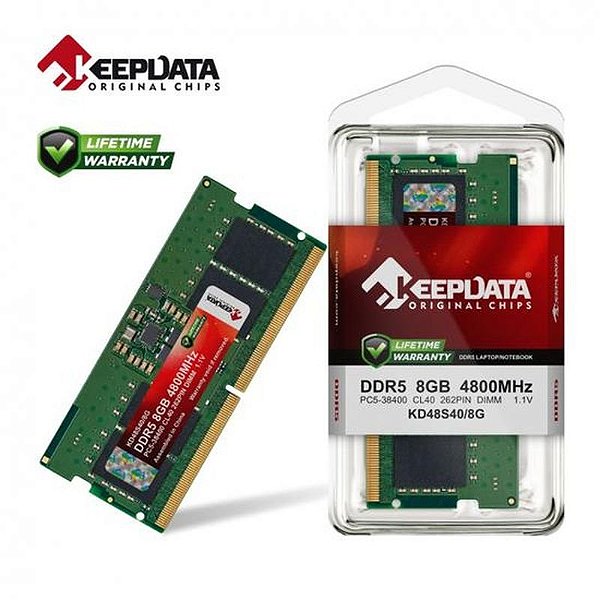 Memória RAM DDR5 8GB 4800 Keepdata KD48S40/8G para Desempenho Superior