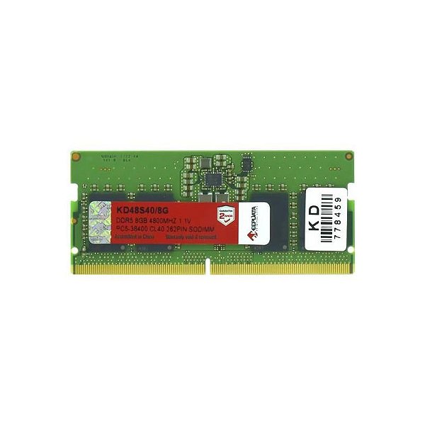 Memória RAM DDR5 8GB 4800MHz para Notebook Keepdata - KD48S40/8G