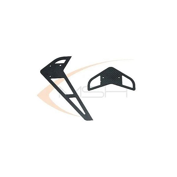 Conjunto De Barbatanas De Fibra De Carbono Msh51094 Para Protos