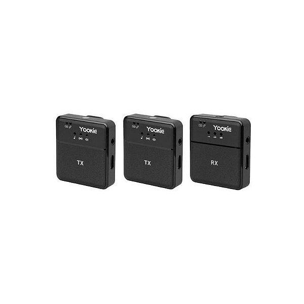 Microfone Yookie Ym07 Sem Fio Para Celular Lightning - Preto