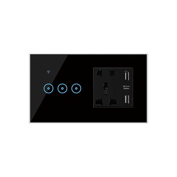 Tomada Inteligente USB All In One King D3_Ebb - Branco