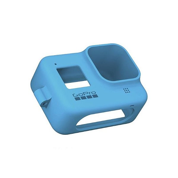 Capa De Silicone Para Câmera Gopro Hero8 Azul - Ajsst-003