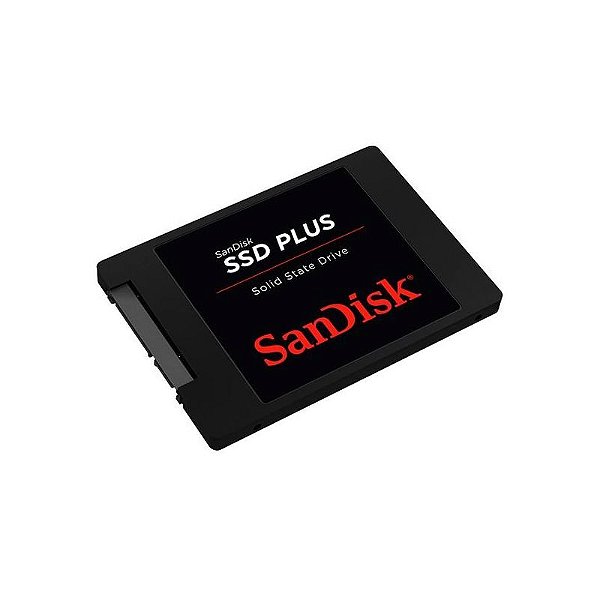 SSD Sandisk Plus 240GB SDSSDA-240G-G26 - Velocidade de 530 MB/s em Leitura - Preto