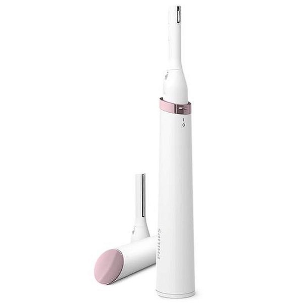 Depilador Elétrico Philips HP6389 - Facial e Corporal - Funciona com Pilhas AAA - Branco/Rosa