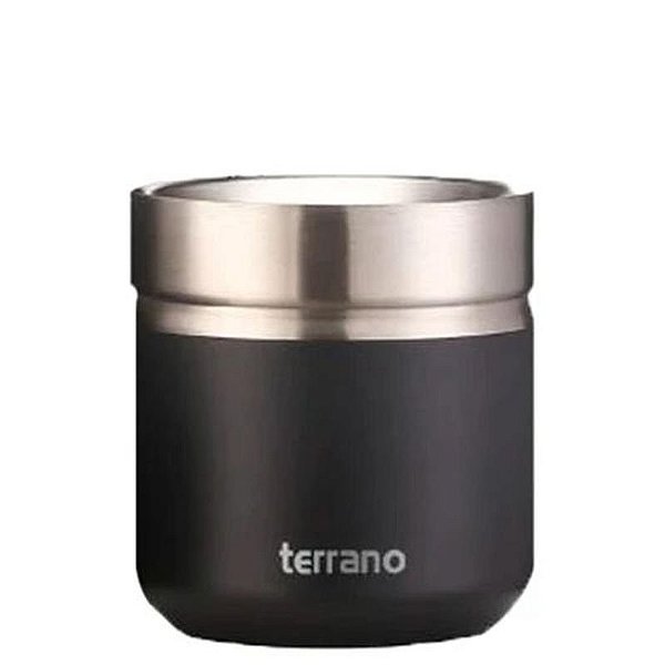 Cuia Terrano Folkie Preta 180ML - Ideal para Chimarrão e Bebidas Quentes