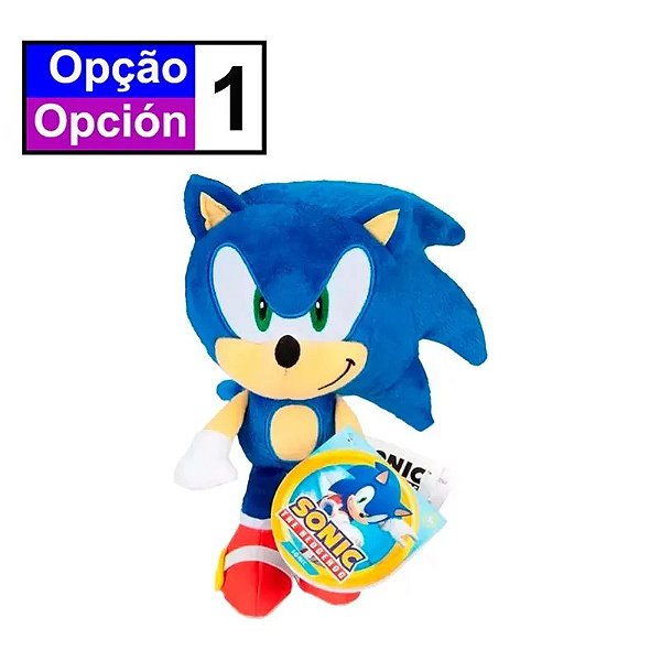 Pelúcia Sonic The Hedgehog - Coleção Jakks Pacific 41448 (Variados)