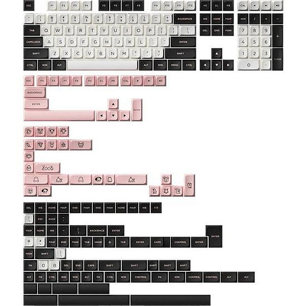 Conjunto De Teclas Akko Mda - Edição Olivia Com 227 Peças Para Teclados Mecânicos