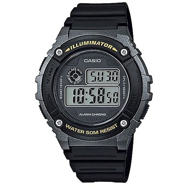 Relógio Digital Masculino Casio W-216H-1BVDF com Design Moderno e Funcional