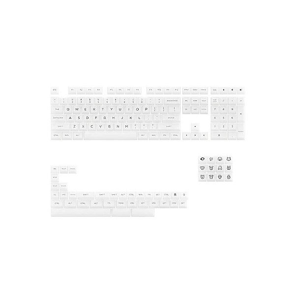 Teclado Akko Keycap V2 - Conjunto Clear White com 155 Teclas