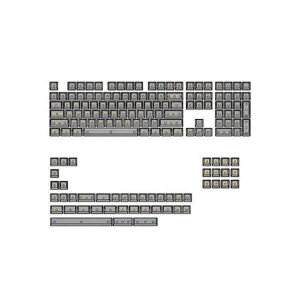 Conjunto de Teclas Akko Keycap V2 - Preto Transparente com 155 Peças