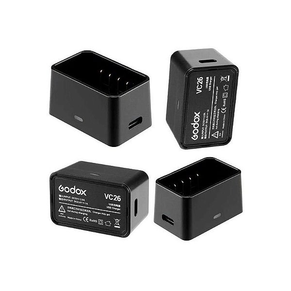 Carregador de Baterias Godox VC26 para Flash V1
