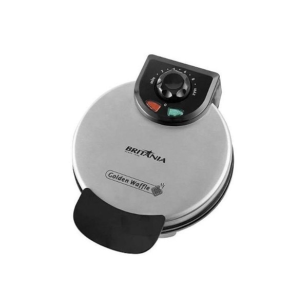 Waffleira Elétrica Britânia Golden 850W - Prata e Preto - 110V/60Hz