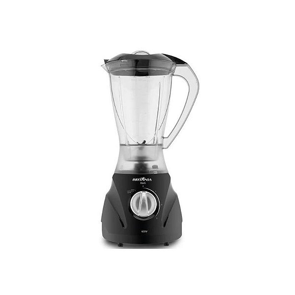 Liquidificador Britânia Black 600 - 2,1L, 3 Velocidades, 600W, 220V, Preto