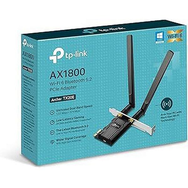 Adaptador de Rede PCI-e TP-Link Archer TX20E Wifi 6 AX1800 com Bluetooth