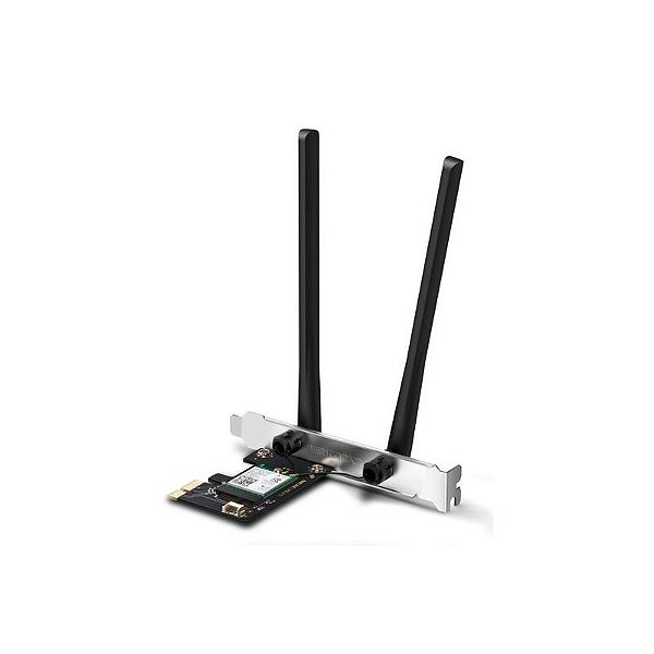Adaptador Wi-Fi PCI-E Mercusys MA80XE AX3000 com Bluetooth - 2402/574MBPS - Preto