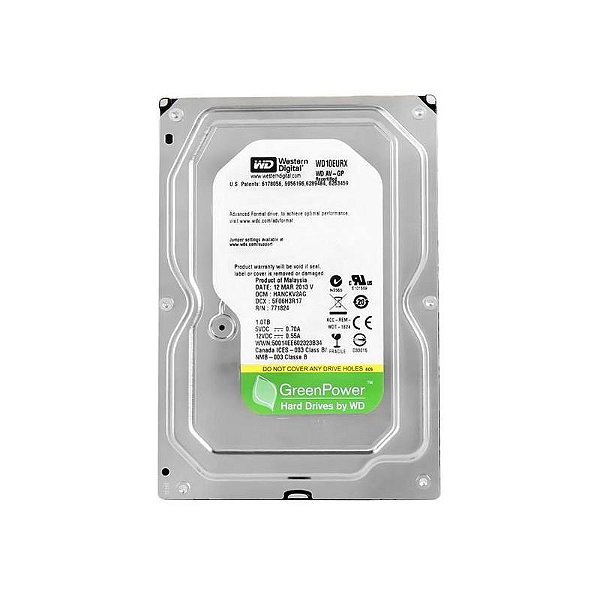 HD Interno SATA III 1TB 7200 RPM WD Green - Western Digital