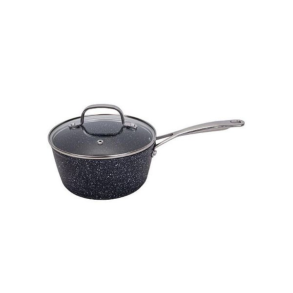 Panela de Indução Ucc Life 18CM com Revestimento Granito e Tampa Preta