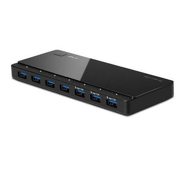 Hub USB TP-Link UH700: Hub 7 Portas USB 3.0 Preto para Conexões Rápidas e Eficientes