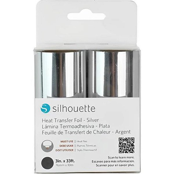 Transferência de Folha Silhouette para Curio 2 - Prata Foil 20x30 cm