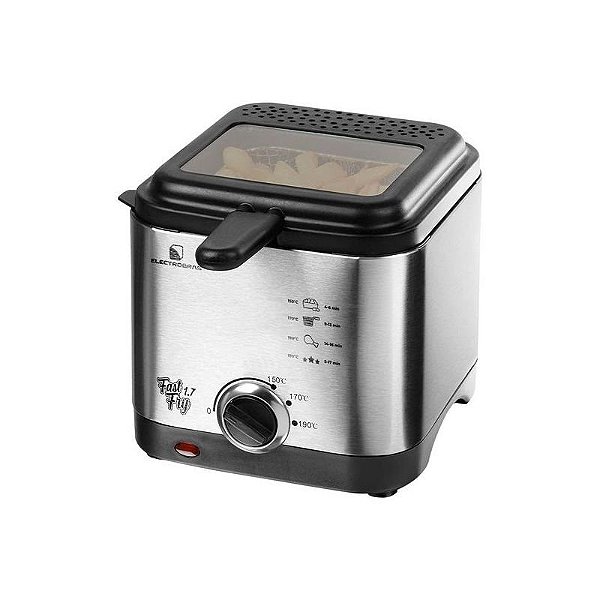 Fritadeira Elétrica Fast FRY EBFR-17 - 1000W, 1.7L, 220V - Preto e Prata