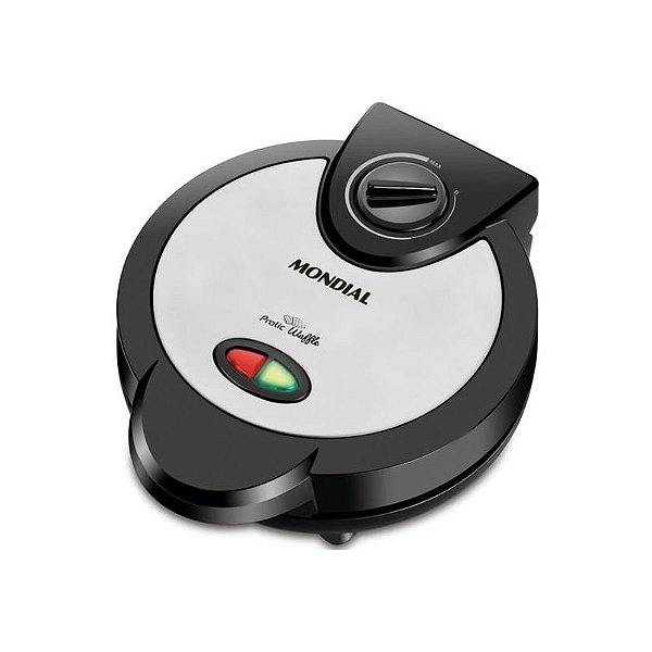 Waffleira Mondial GW-01 Pratic Waffle 110V - Prata/Preto