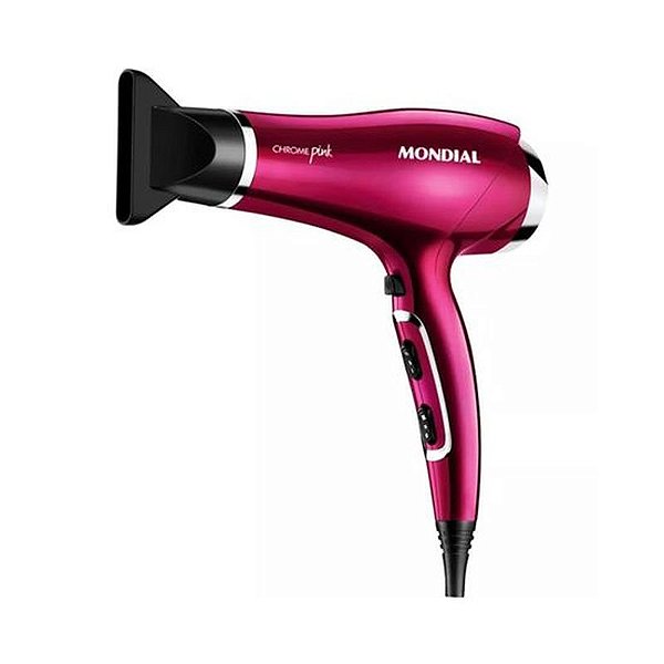 Secador de Cabelos Mondial SC-36 Chrome Pink 220V - Potência e Estilo para Seus Cabelos