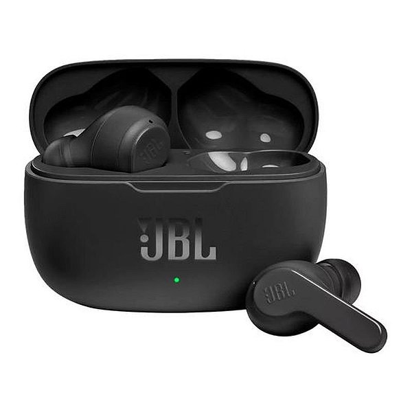 Fone de Ouvido JBL Wave 200TWS Bluetooth Sem Fio - Cor Preta