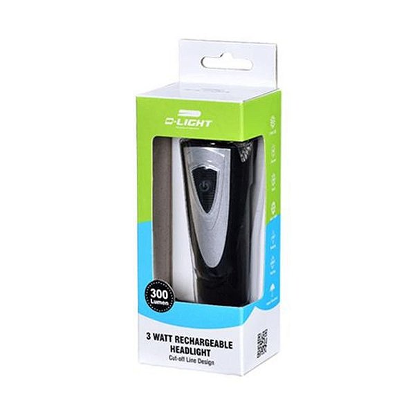Lanterna Dianteira USB para Bicicleta Dlight CG-124P - Alta Visibilidade e Segurança