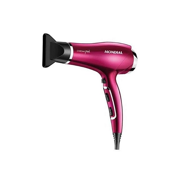 Secador de Cabelo Mondial SC-36 Chrome Pink 110V 60Hz - Potência e Estilo