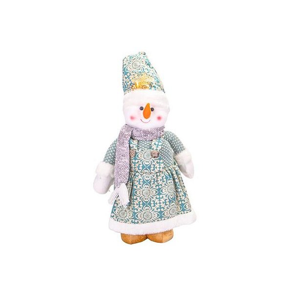 Boneco de Neve Inflável 45CM Expansível até 76CM para Decoração Natalina