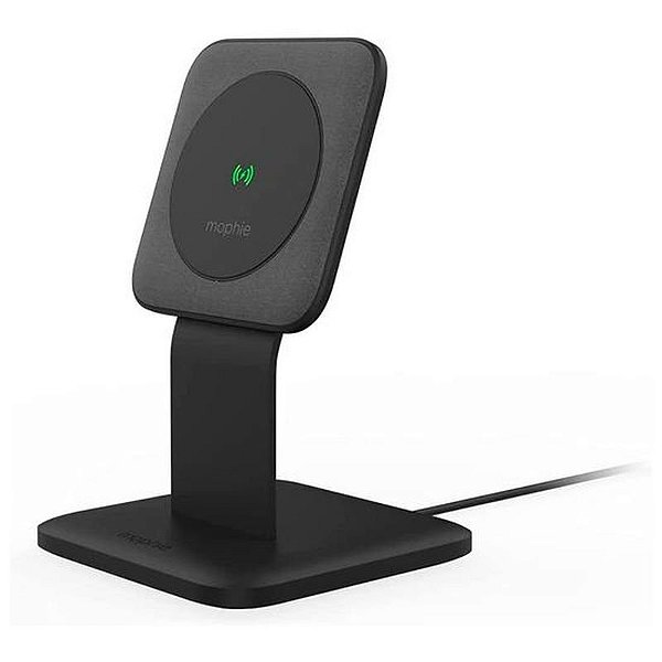 Carregador Sem Fio Mophie Stand Snap+ 15W E Magsafe Qi - Preto | Carregamento Rápido 15W | Suporte Integrado