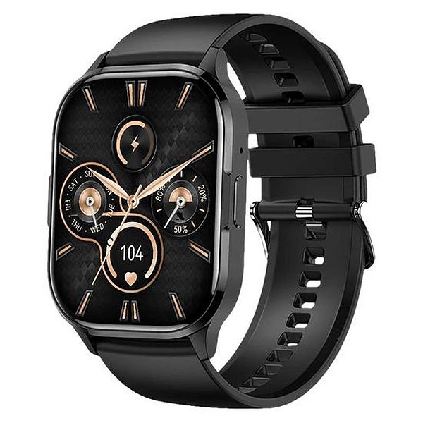 Smartwatch G-Tide S3 Pro Bluetooth com Pulseira Adicional - Cor Preta