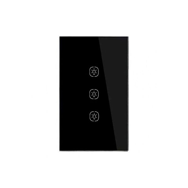 Controlador Touch Zigbee Homie Esp 3 Interno HSS03TR-BLK - Preto