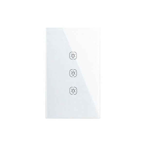 Interruptor Touch Zigbee Homie Esp 3 Integração HSS03TR Branco