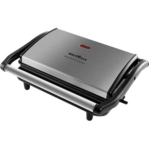 Grill e Sanduicheira Britânia BGR27I 2 em 1 - 220V com Prensa de Alta Performance