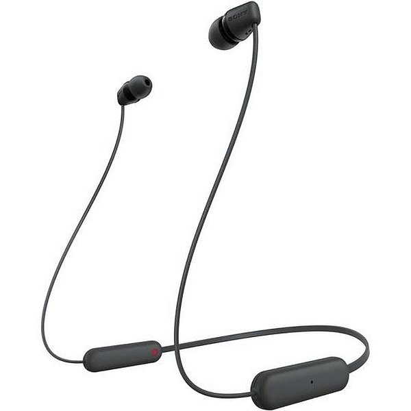 Fone Sony In-Ear Bluetooth WI-C100 - Conectividade Sem Fios, Cor: Preto
